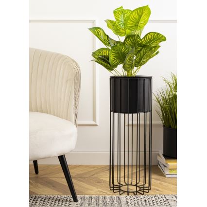 Metalna posuda za cveće LOFT 55x20 cm crno