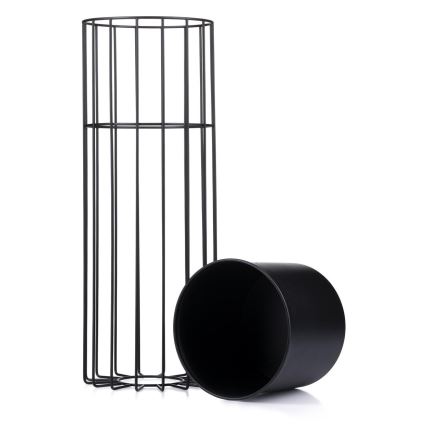 Metalna posuda za cveće LOFT 55x20 cm crno
