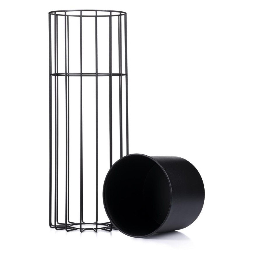 Metalna posuda za cveće LOFT 55x20 cm crno
