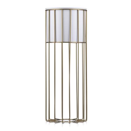 Metalna posuda za cveće LOFT 55x20 cm zlatna/bela