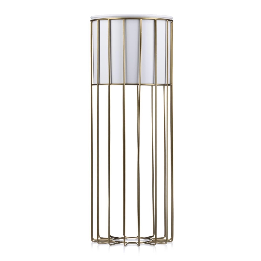 Metalna posuda za cveće LOFT 55x20 cm zlatna/bela