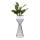 Metalna posuda za cveće LOFT 56x20 cm crno/bela