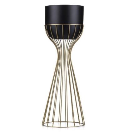Metalna posuda za cveće LOFT 56x20 cm zlatna/crno