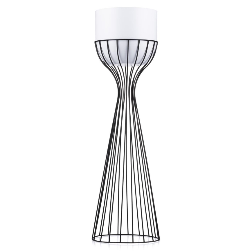 Metalna posuda za cveće LOFT 68x20 cm crno/bela