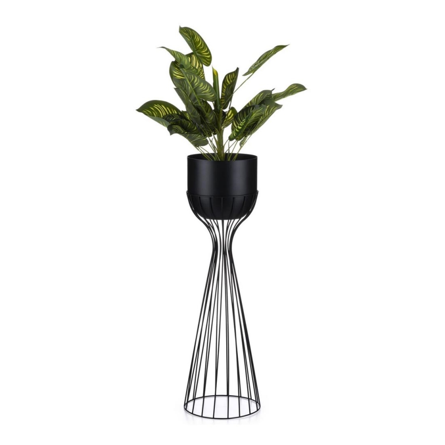 Metalna posuda za cveće LOFT 68x20 cm crno