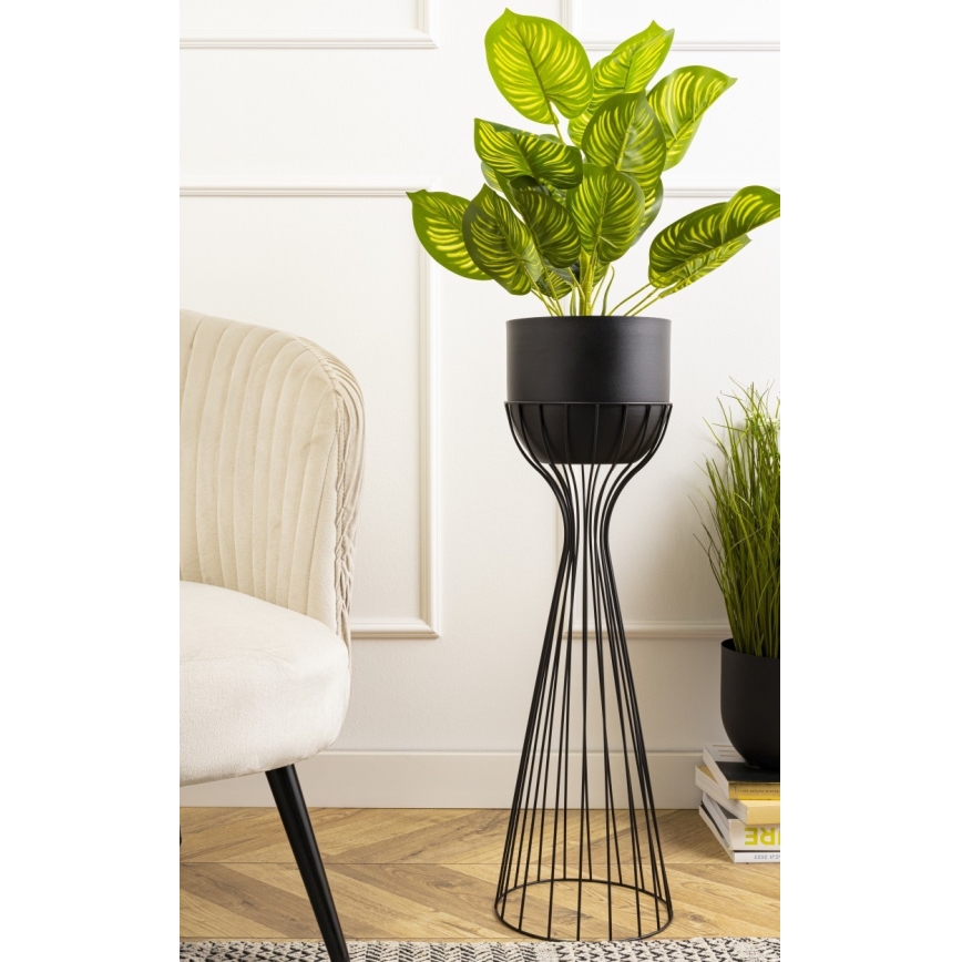 Metalna posuda za cveće LOFT 68x20 cm crno