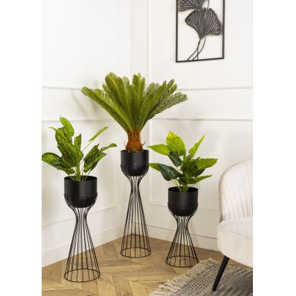 Metalna posuda za cveće LOFT 68x20 cm crno