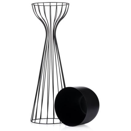 Metalna posuda za cveće LOFT 68x20 cm crno