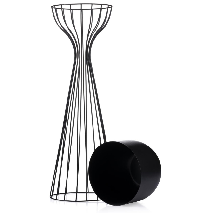 Metalna posuda za cveće LOFT 68x20 cm crno