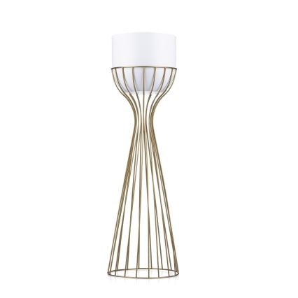 Metalna posuda za cveće LOFT 68x20 cm zlatna/bela