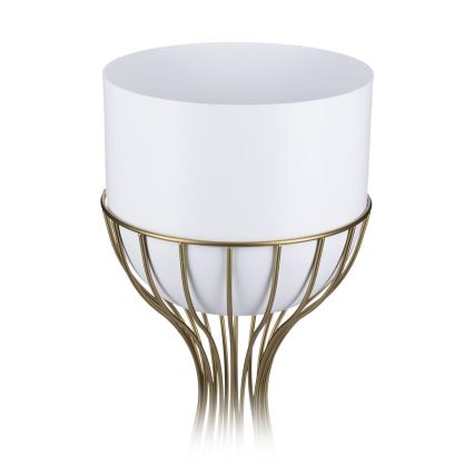 Metalna posuda za cveće LOFT 68x20 cm zlatna/bela