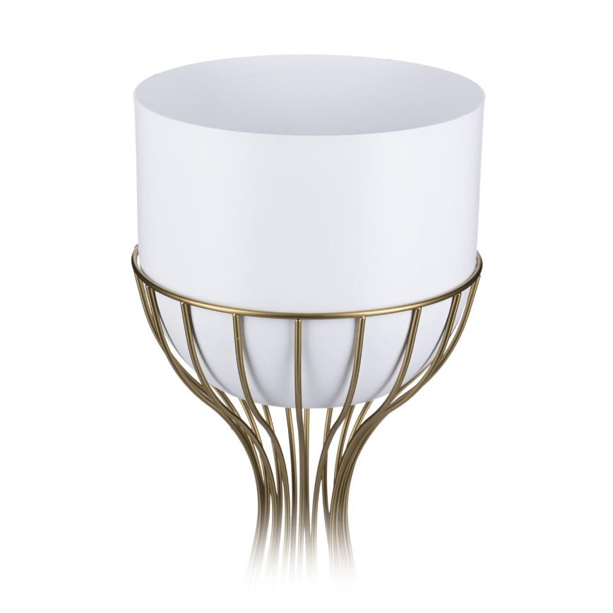 Metalna posuda za cveće LOFT 68x20 cm zlatna/bela