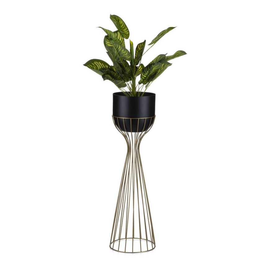 Metalna posuda za cveće LOFT 68x20 cm zlatna/crno