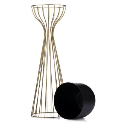 Metalna posuda za cveće LOFT 68x20 cm zlatna/crno