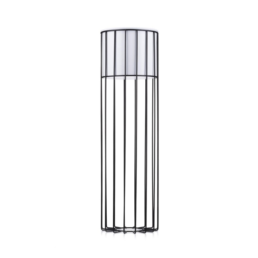 Metalna posuda za cveće LOFT 70x20 cm crno/bela