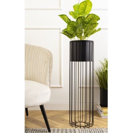 Metalna posuda za cveće LOFT 70x20 cm crno
