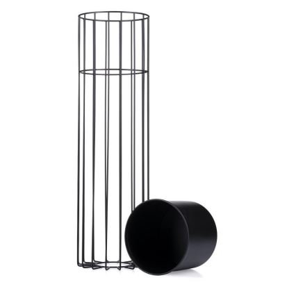 Metalna posuda za cveće LOFT 70x20 cm crno