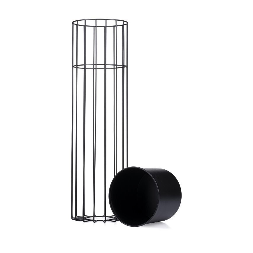 Metalna posuda za cveće LOFT 70x20 cm crno