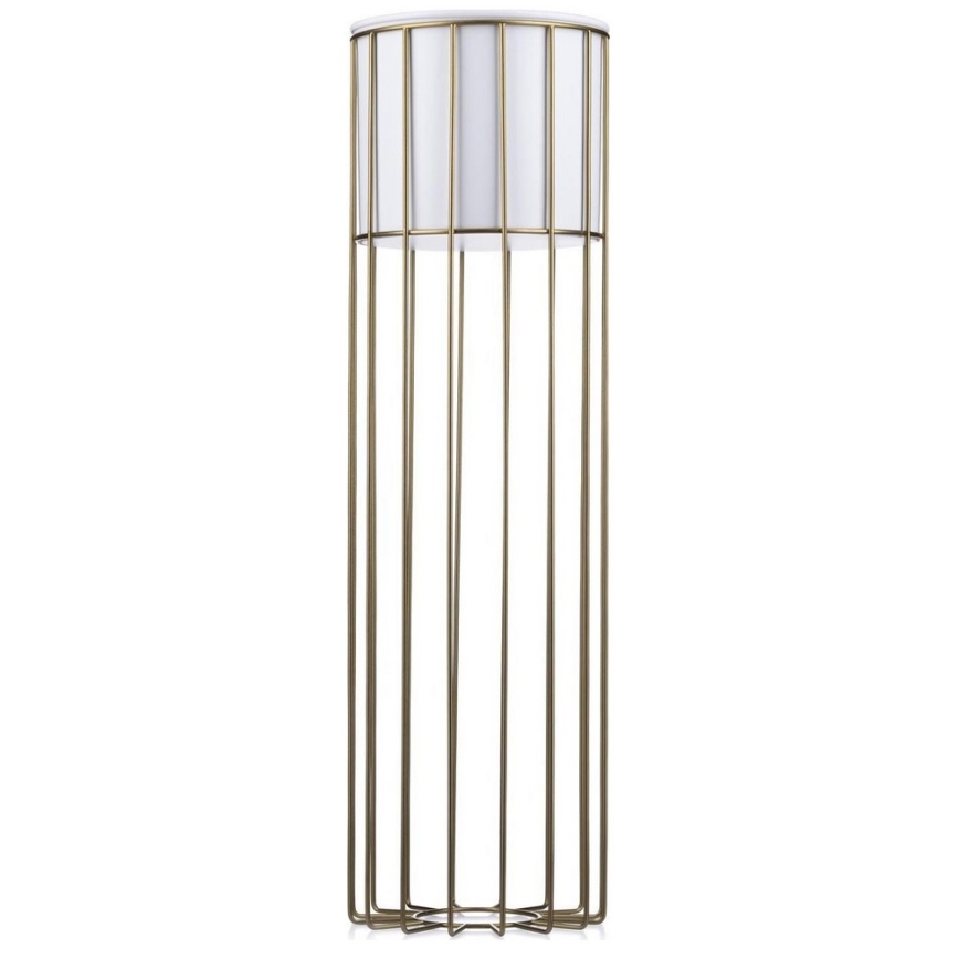 Metalna posuda za cveće LOFT 70x20 cm zlatna/bela