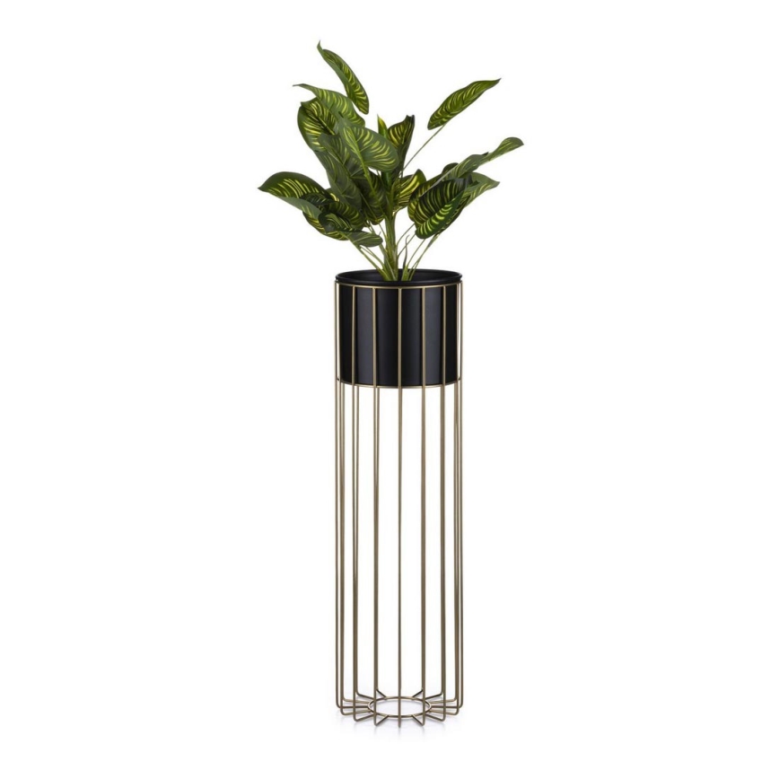 Metalna posuda za cveće LOFT 70x20 cm zlatna/crno