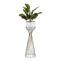 Metalna saksija LOFT 68x20 cm zlatna/bela