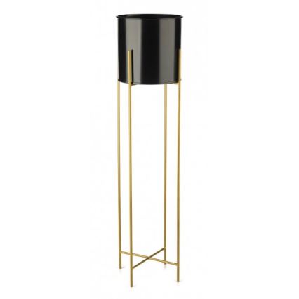 Metalna saksija OSLO 95x17 cm crna/zlatna