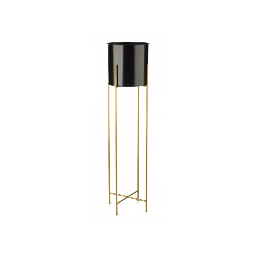 Metalna saksija OSLO 95x17 cm crna/zlatna