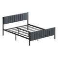 Metalni bračni krevet LUNOR 120x200 cm antracit, nosivost 120 kg