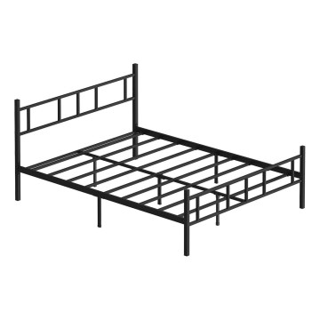 Metalni krevet za dvoje PIRON 120x200 cm, crne boje, maksimalna nosivost 120 kg