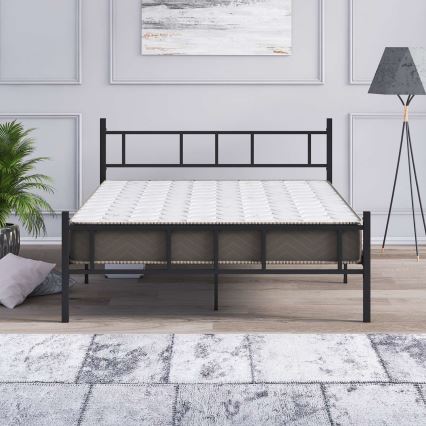 Metalni krevet za dvoje PIRON 120x200 cm, crne boje, maksimalna nosivost 120 kg