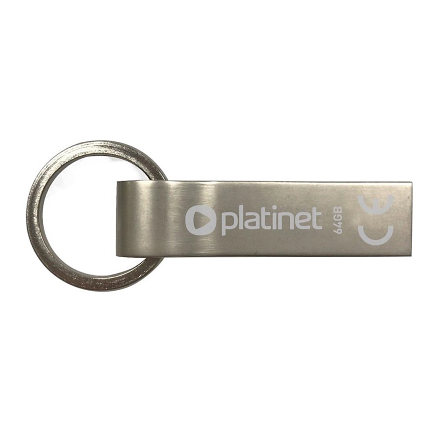 Metalni vodootporni Flash Disk USB 64GB mat krom