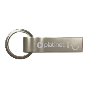 Metalni vodootporni USB fleš disk 128 GB, mat hrom