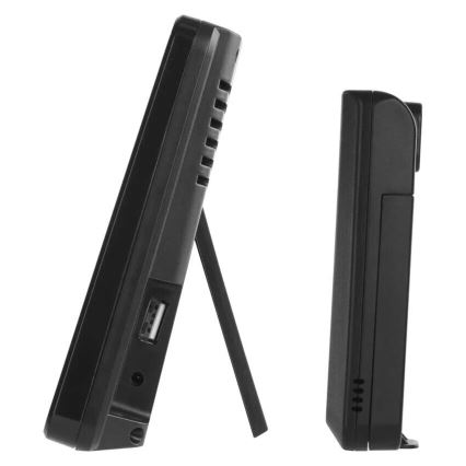Meteorološka stanica sa LCD ekranom GoSmart 5/230V + 3xAAA Wi-Fi Tuya crno
