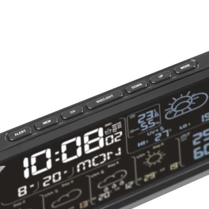 Meteorološka stanica sa LCD ekranom GoSmart 5/230V + 3xAAA Wi-Fi Tuya crno