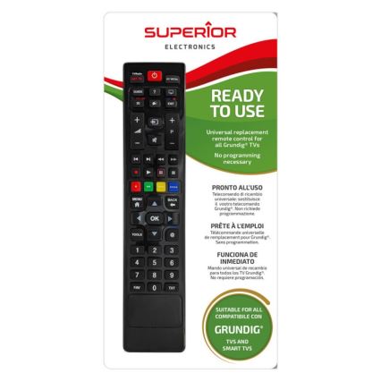 MK FLORIA Superior RC UNI TV Grundig - Zamenski daljinski upravljač za TV brendove Grundig 2xAAA