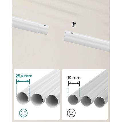 Mobilna stojeća vešalica LINEA, bela