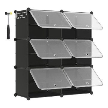 Modularna polica sa pregradama BOXIFY, crna