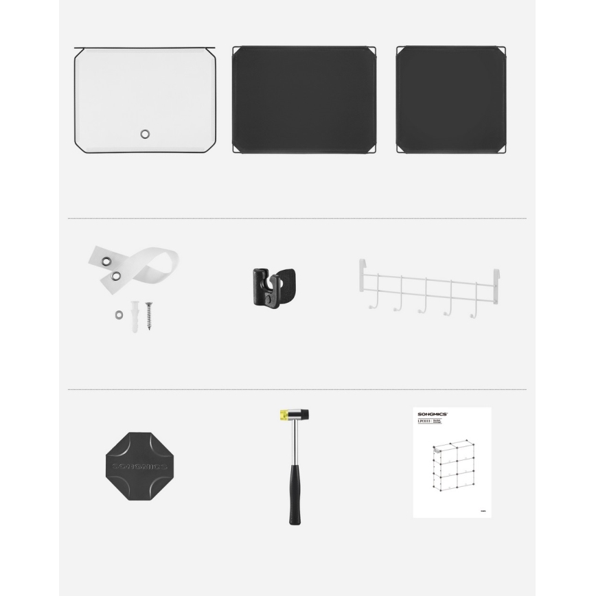 Modularna polica sa pregradama BOXIFY, crna