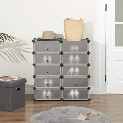 Modularni regal sa fiokama BOXIFY u crnoj boji