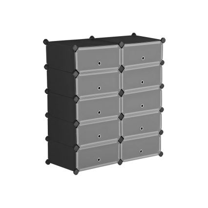 Modularni regal sa fiokama BOXIFY u crnoj boji