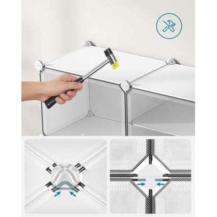 Modularni regal sa pregradama BOXIFY beo