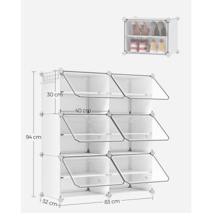 Modularni regal sa pregradama BOXIFY beo