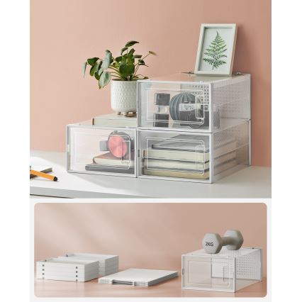 Modularni regal sa pregradama BOXIFY, beo