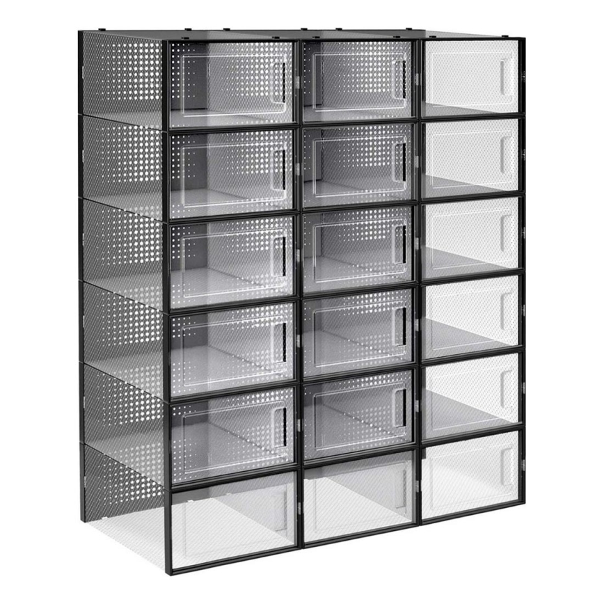 Modularni regal sa pregradama BOXIFY, crni