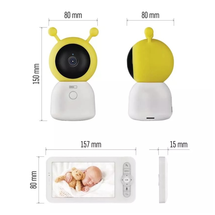 Monitor za bebe GoSmart 5V Wi-Fi Tuya