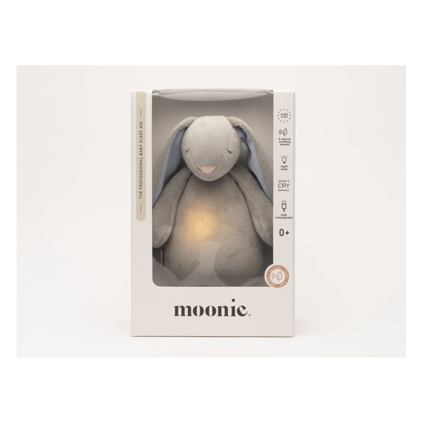 Moonie - Igračka za uspavljivanje sa melodijom i svetlom 2.0 zečić sky