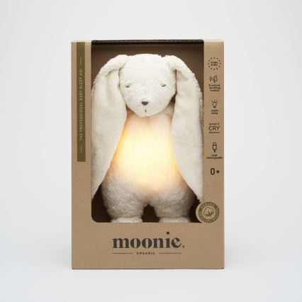 Moonie - Igračka za uspavljivanje sa melodijom i svetlom zečić organic polar natur