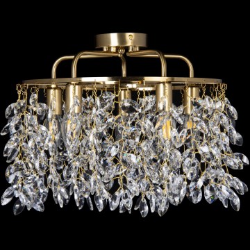 Nadgradni luster 5xE14/60W/230V pr. 40 cm zlatna
