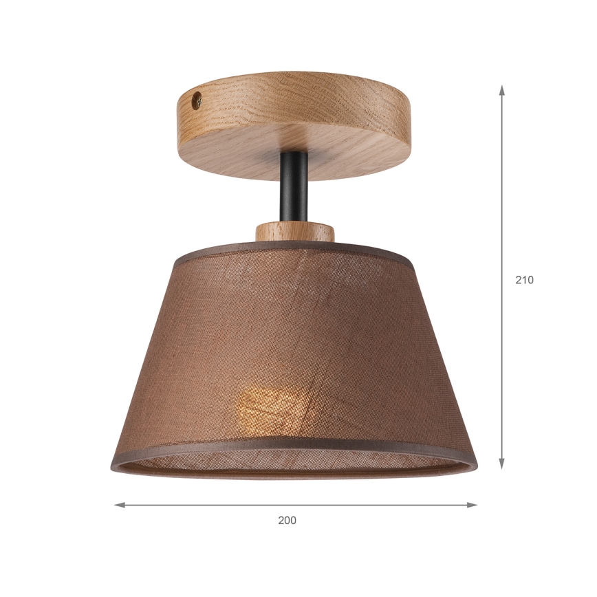 Nadgradni luster ANTONIO 1xE14/40W/230V braon/hrast