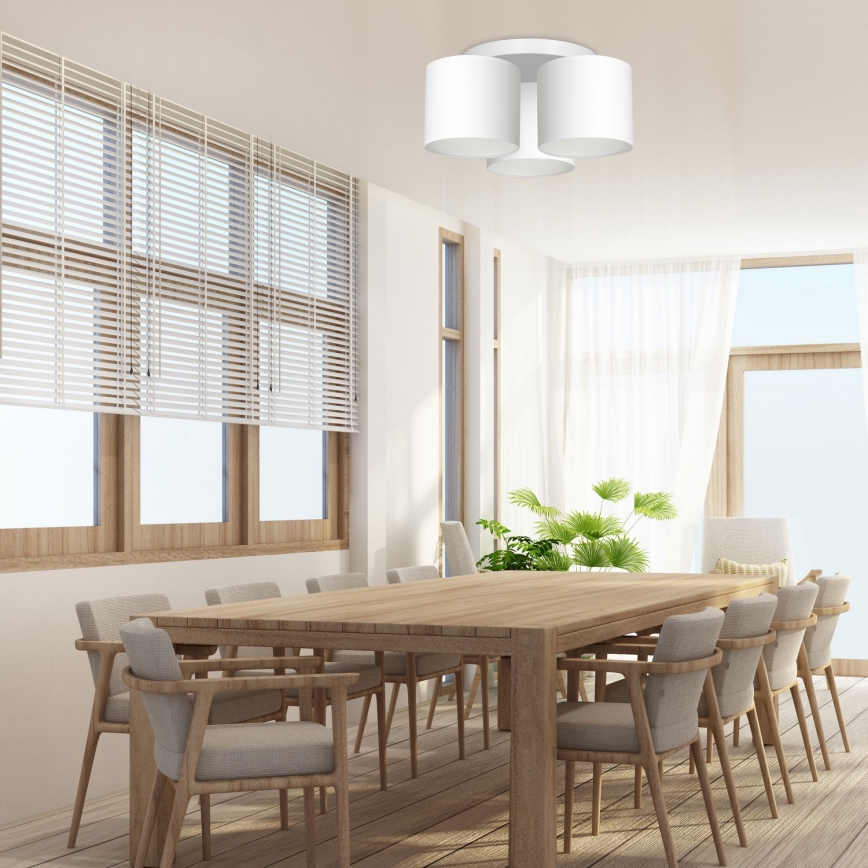 Nadgradni luster ARDEN 3xE27/60W/230V bela